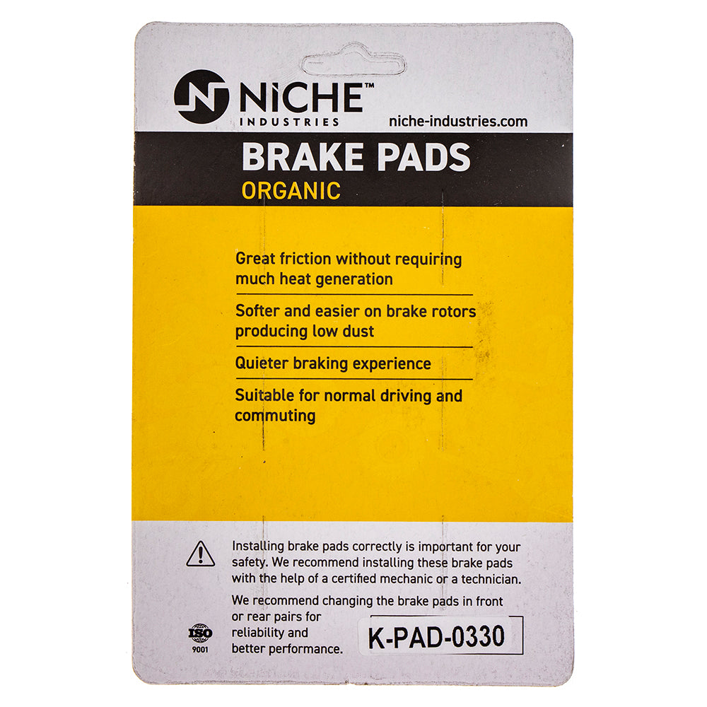 NICHE 519-KPA2552D Front Organic Brake Pad Set for Triumph TT600