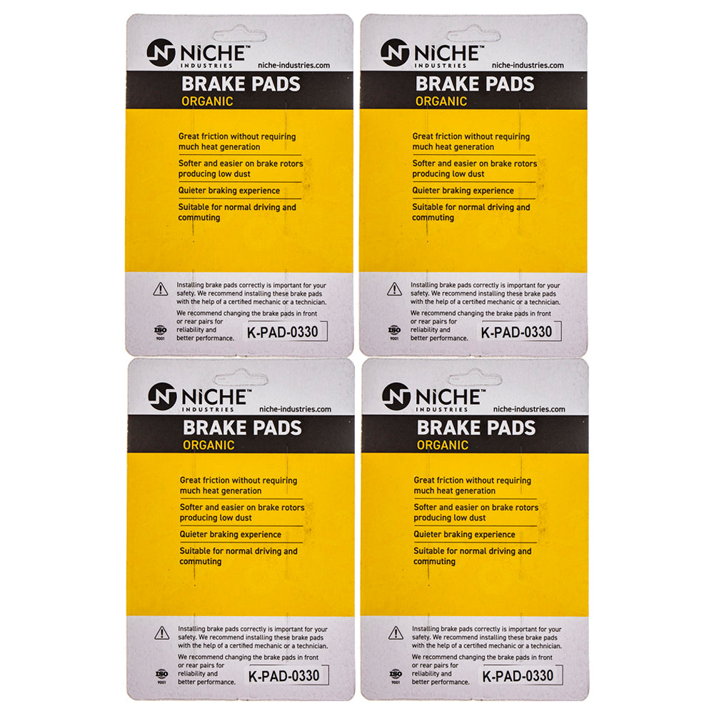 NICHE 519-KPA2552D Front Brake Pads Set 4-Pack for Triumph TT600