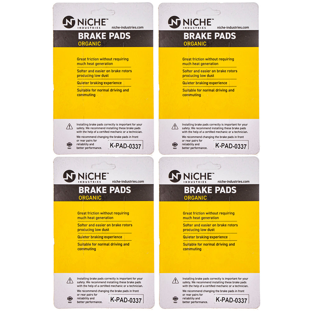NICHE 519-KPA2559D Rear Brake Pads Set 4-Pack for Triumph Kawasaki
