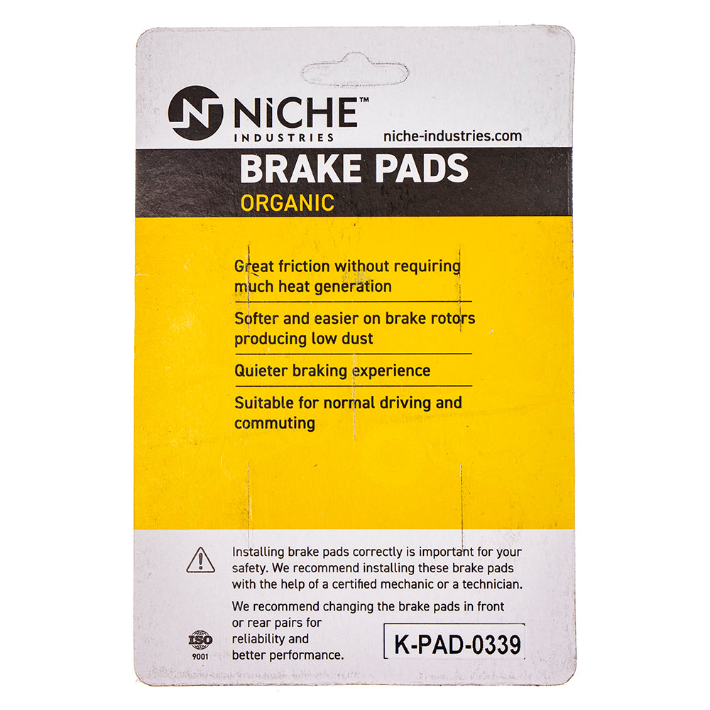 NICHE 519-KPA2551D Front Organic Brake Pad Set for zOTHER Triumph