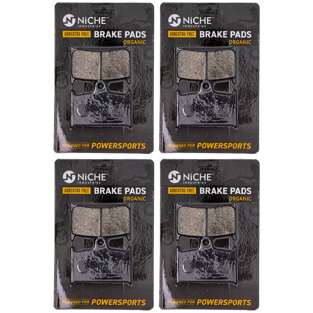Front Brake Pads Set 4-Pack for Suzuki RF900RV Bandit 59300-17811 59100-27840 NICHE 519-KPA2564D