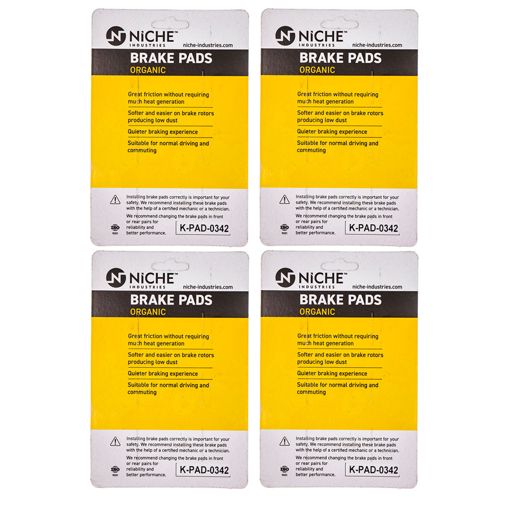 NICHE 519-KPA2564D Front Brake Pads Set 4-Pack for Suzuki RF900RV