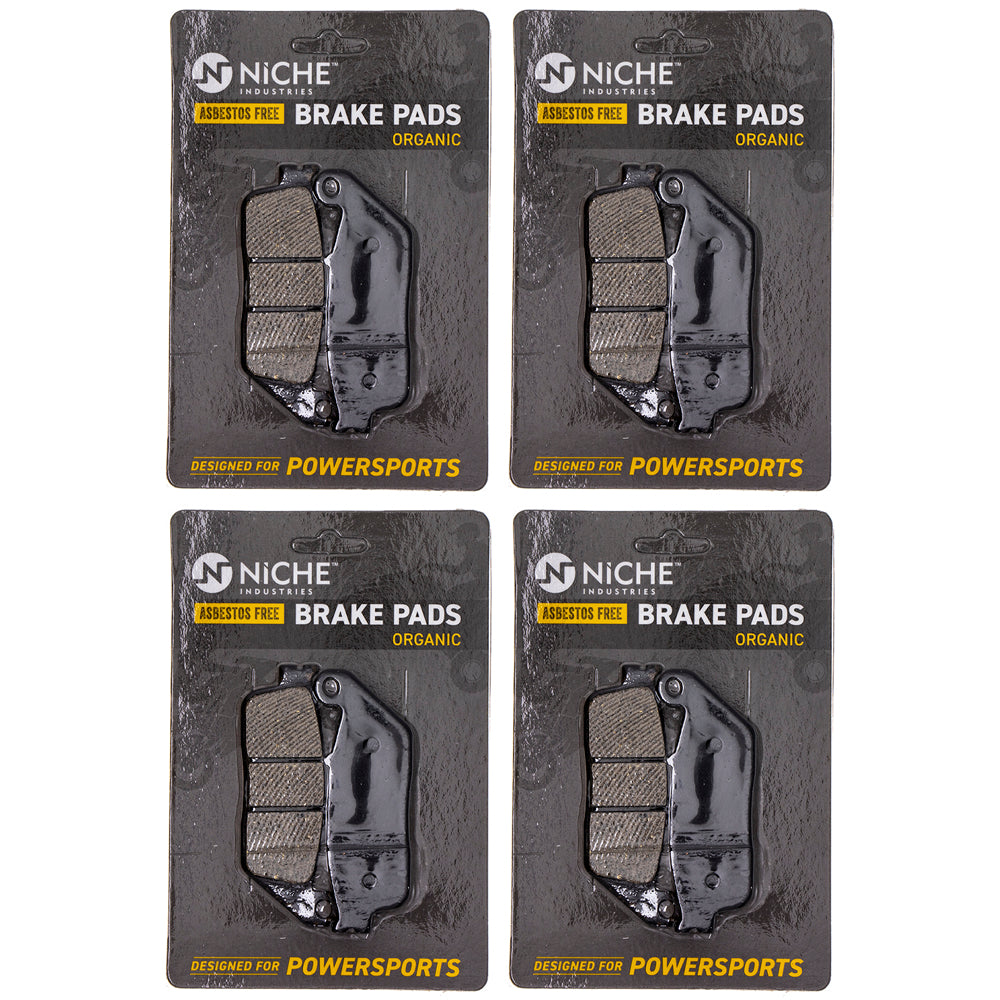 Front Organic Brake Pad Set 4-Pack for zOTHER Honda Hornet CBR600SJ CBR600F3 06455-MAL-G01 NICHE 519-KPA2565D