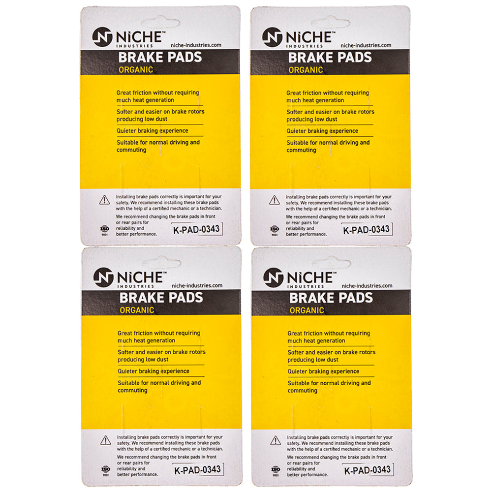 NICHE 519-KPA2565D Front Organic Brake Pad Set 4-Pack for zOTHER