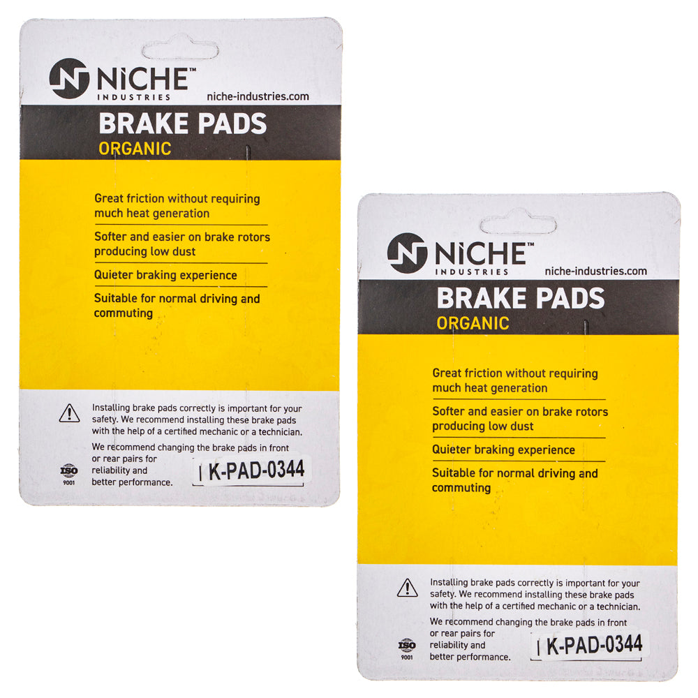 NICHE 519-KPA2566D Front Organic Brake Pad Set 2-Pack for zOTHER