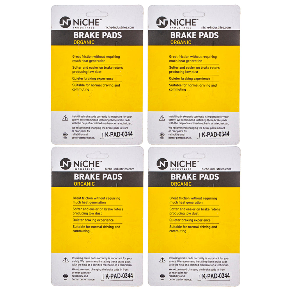 NICHE 519-KPA2566D Front Organic Brake Pad Set 4-Pack for zOTHER