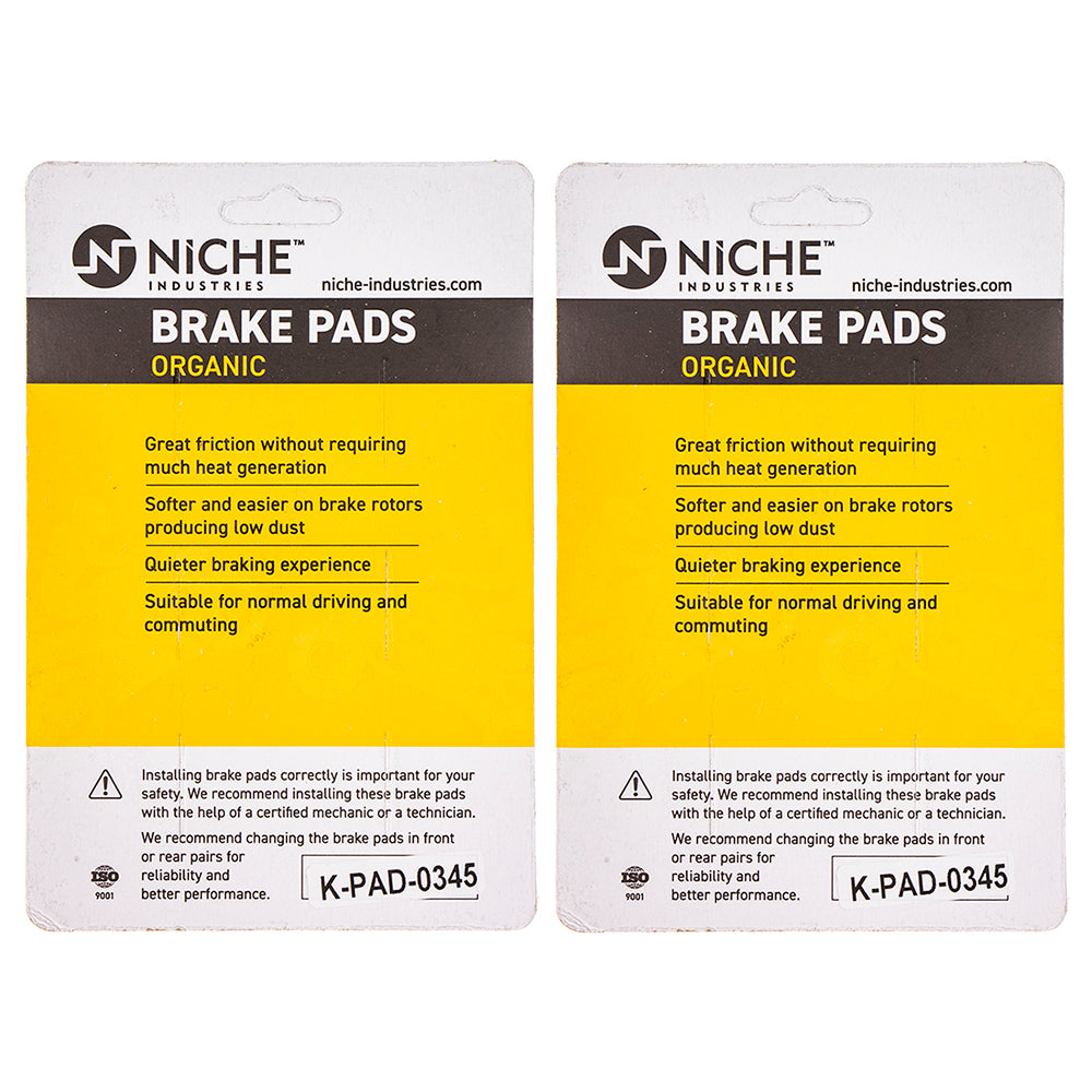 NICHE 519-KPA2567D Rear Brake Pads Set 2-Pack for Suzuki Honda SV650X