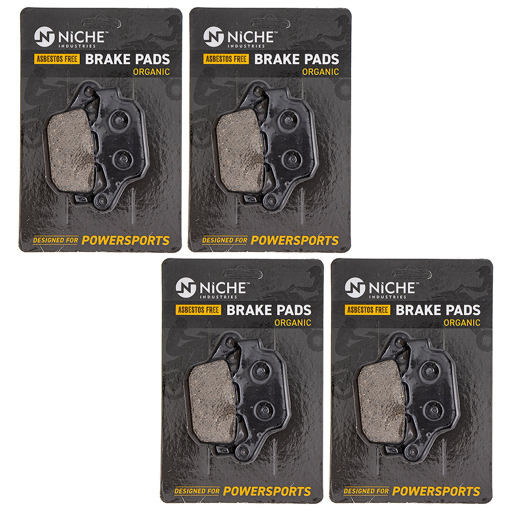 Rear Brake Pads Set 4-Pack for Suzuki Honda SV650X SV650 GW250F GW250 06435-KYJ-901 NICHE 519-KPA2567D