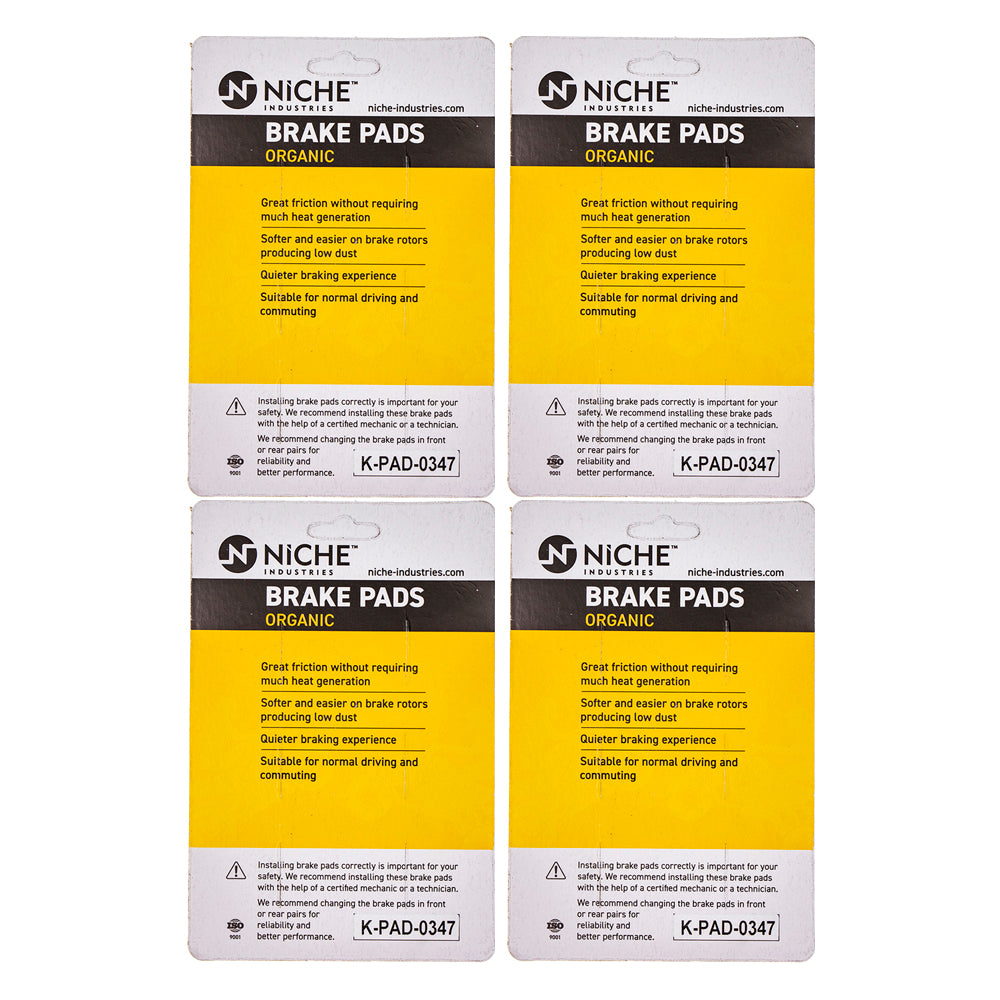 NICHE 519-KPA2569D Front Brake Pads Set 4-Pack for Yamaha Triumph
