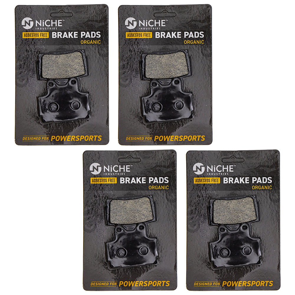 Rear Organic Brake Pad Set 4-Pack for zOTHER Yamaha SRX600 SRX250 FZR400 FZ600 NICHE 519-KPA2573D