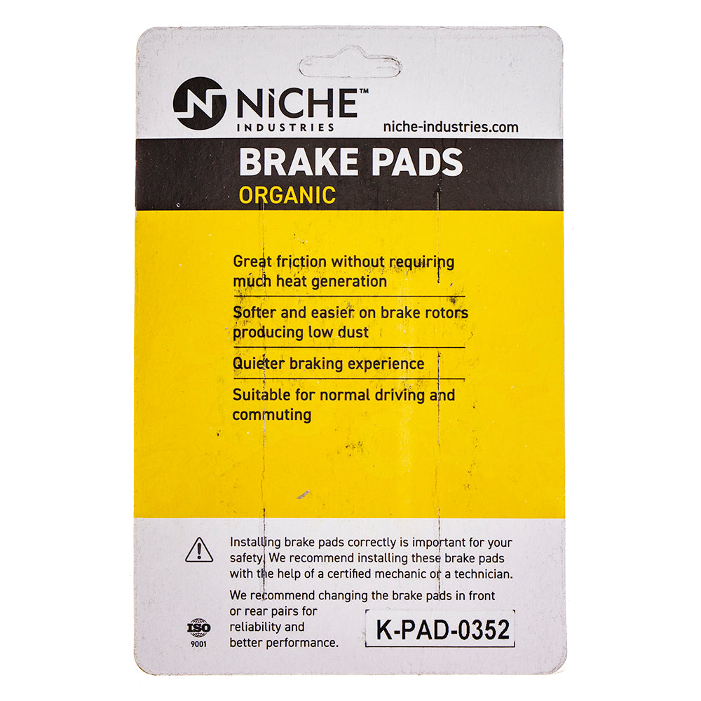 NICHE 519-KPA2574D Rear Organic Brake Pad Set for Yamaha FZ1