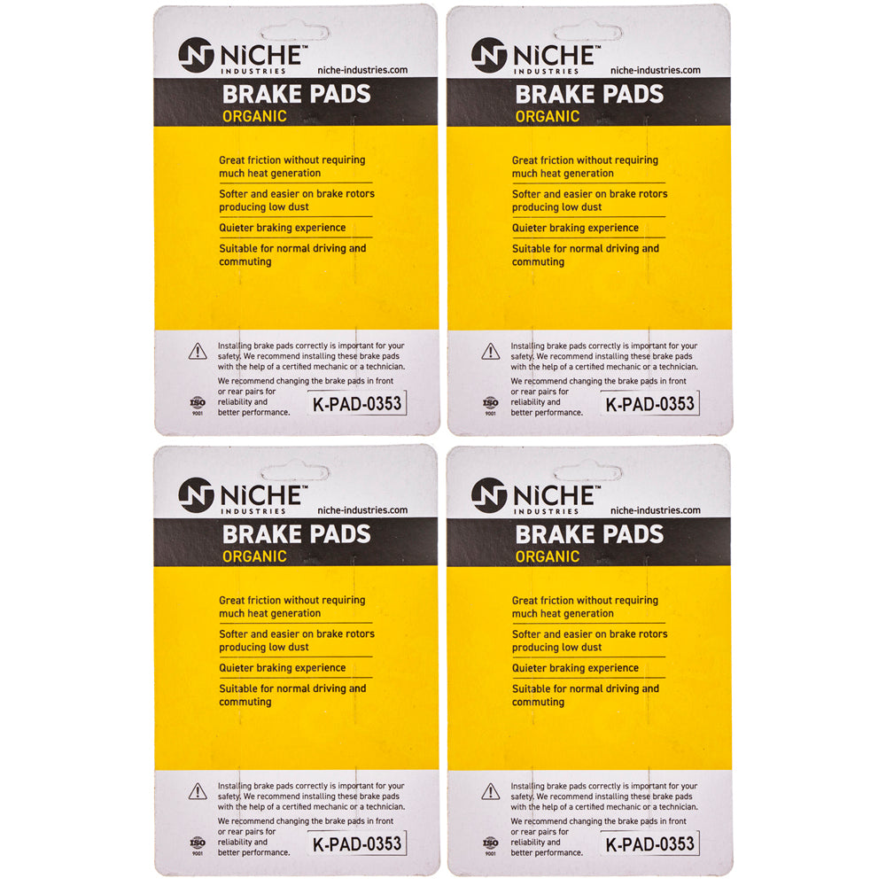 NICHE 519-KPA2575D Rear Brake Pads Set 4-Pack for zOTHER Triumph
