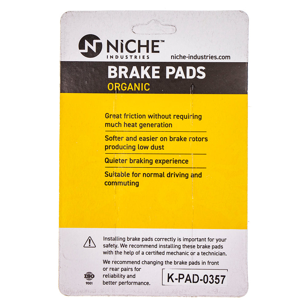 NICHE 519-KPA2579D Organic Brake Pads for Suzuki Burgman 59301-14810