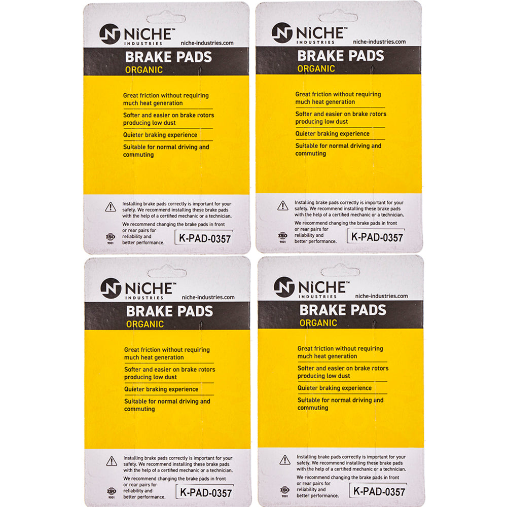 NICHE 519-KPA2579D Front Brake Pads Set 4-Pack for Suzuki Burgman
