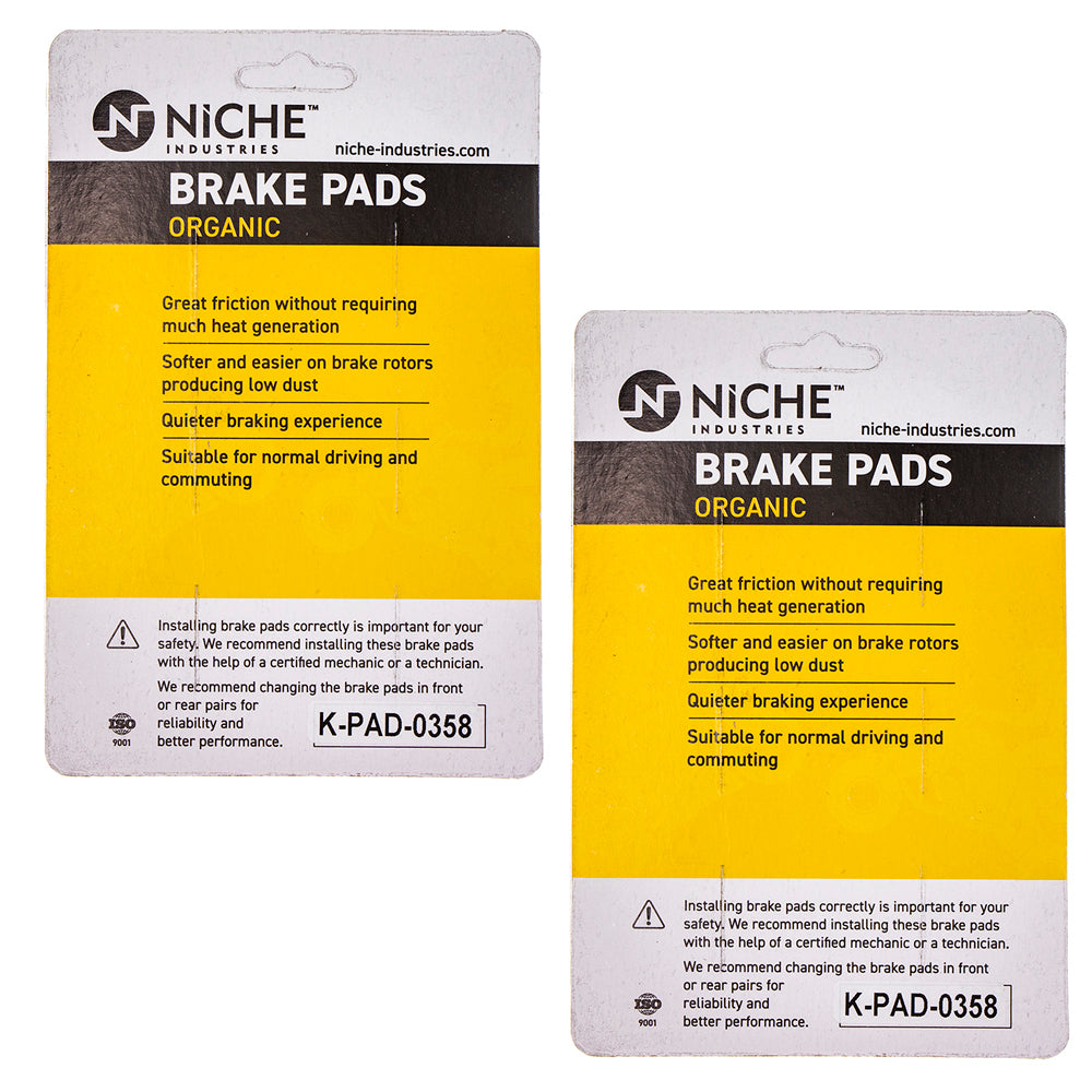NICHE 519-KPA2570D Rear Brake Pads Set 2-Pack for KTM Freeride 85 200