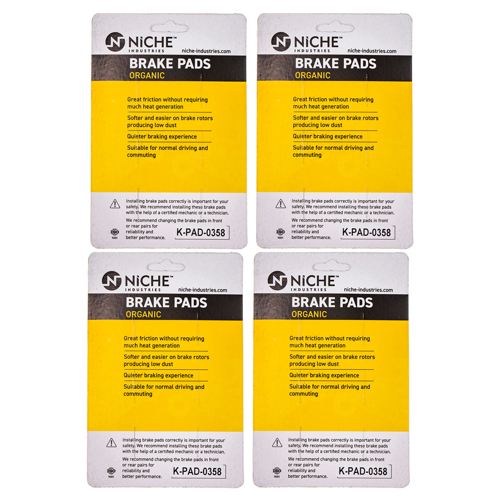NICHE 519-KPA2570D Rear Brake Pads Set 4-Pack for KTM Freeride 85 200