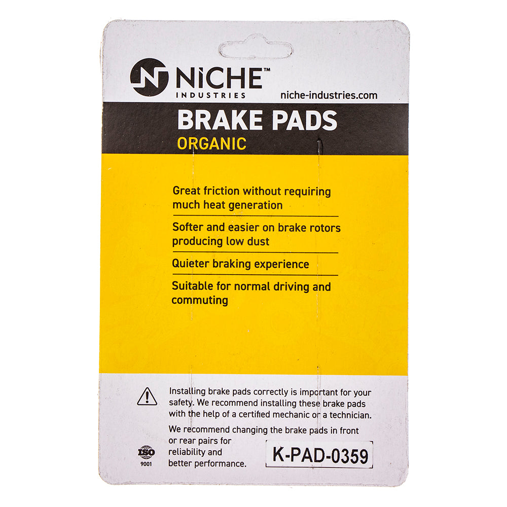 NICHE 519-KPA2571D Front Organic Brake Pad Set for zOTHER Triumph KTM