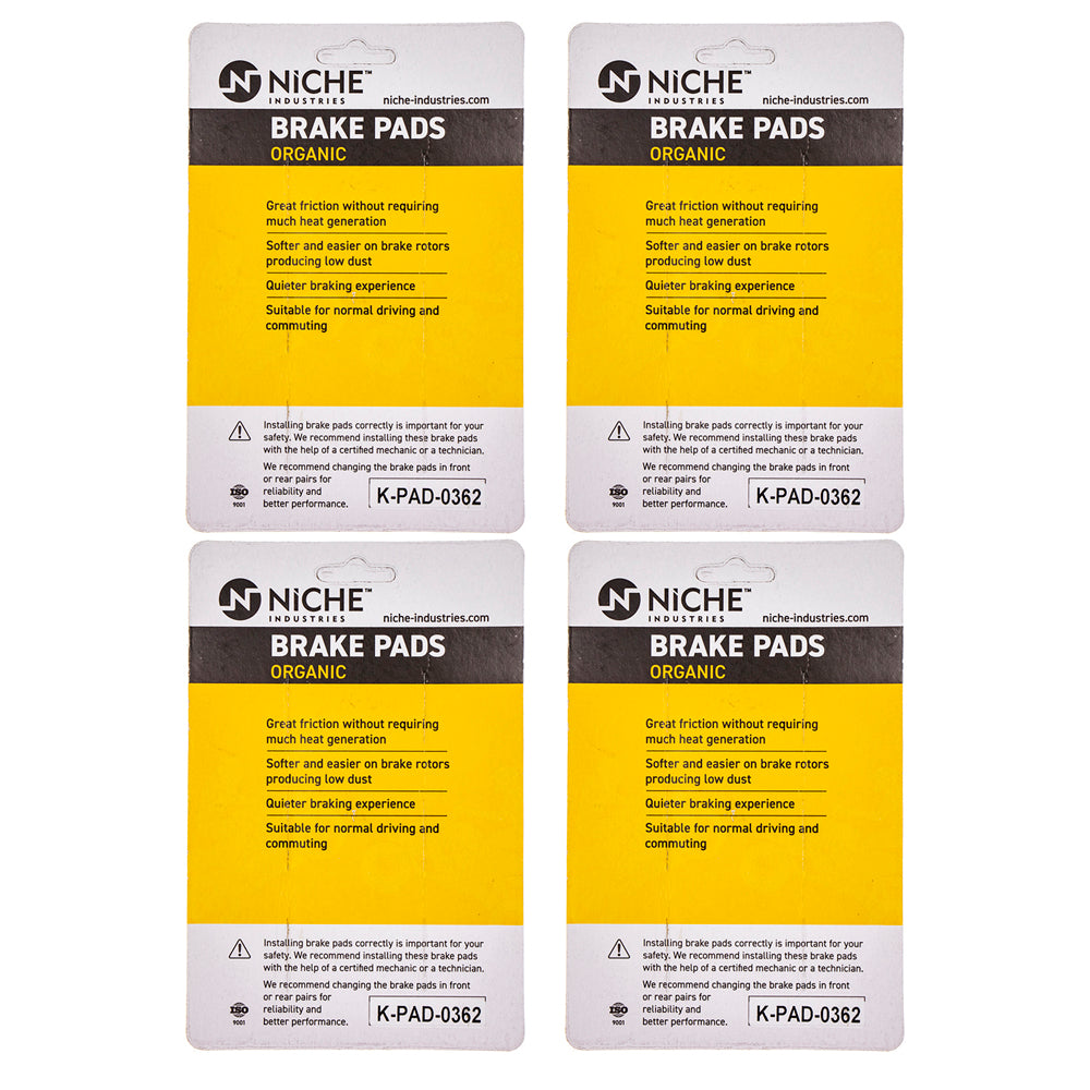 NICHE 519-KPA2584D Rear Brake Pads Set 4-Pack for KTM 65 60