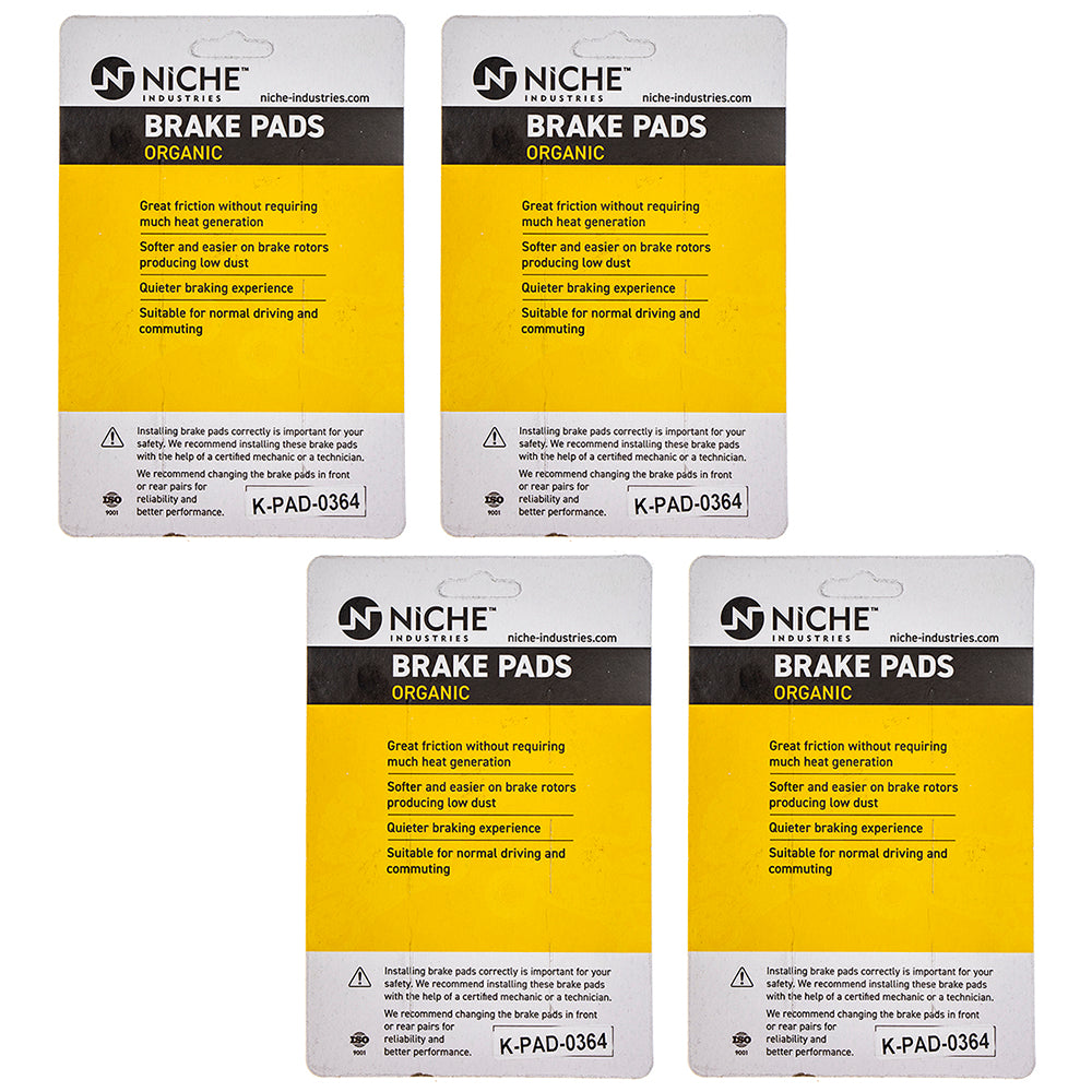 NICHE 519-KPA2586D Rear Brake Pads Set 4-Pack for zOTHER Honda