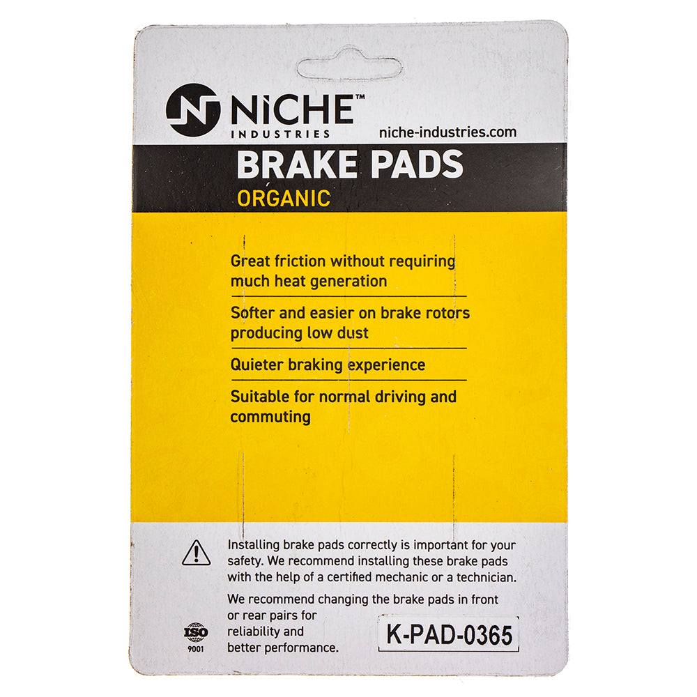 NICHE 519-KPA2587D Front Organic Brake Pad Set for zOTHER Yamaha