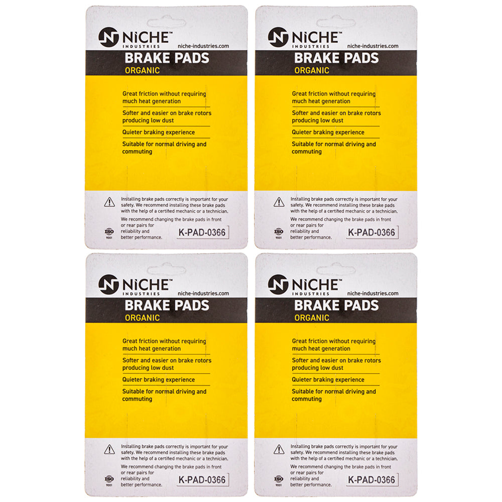 NICHE 519-KPA2588D Front Brake Pads Set 4-Pack for Yamaha YZF