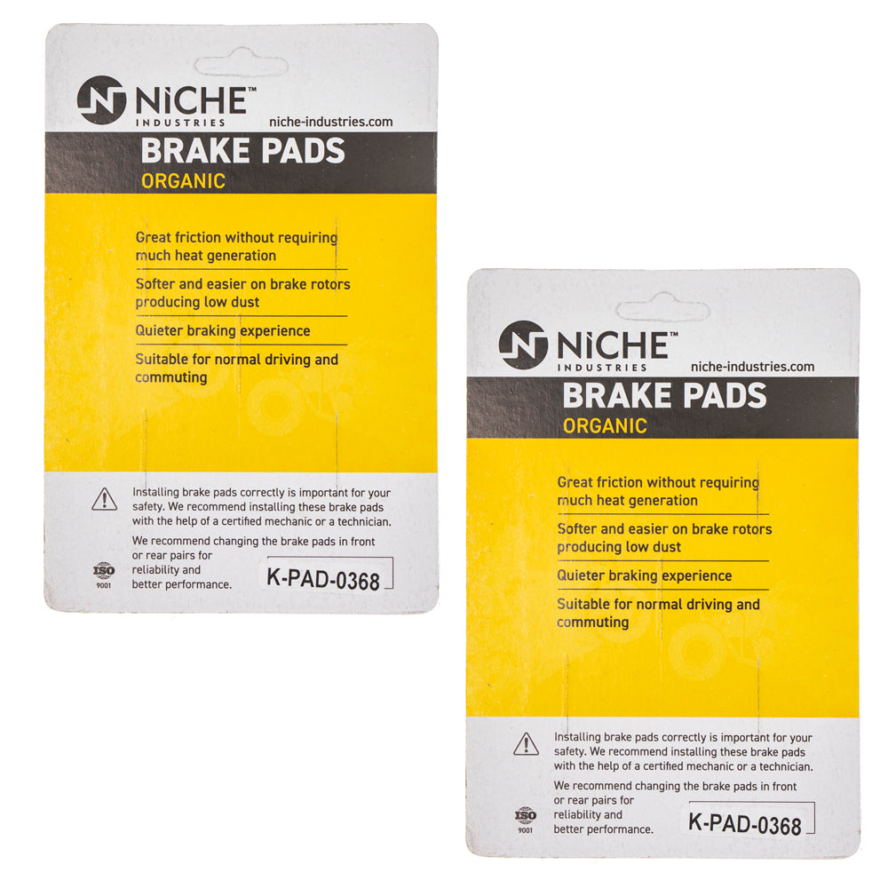 NICHE 519-KPA2580D Rear Brake Pads Set 2-Pack for Yamaha YZF MT-03