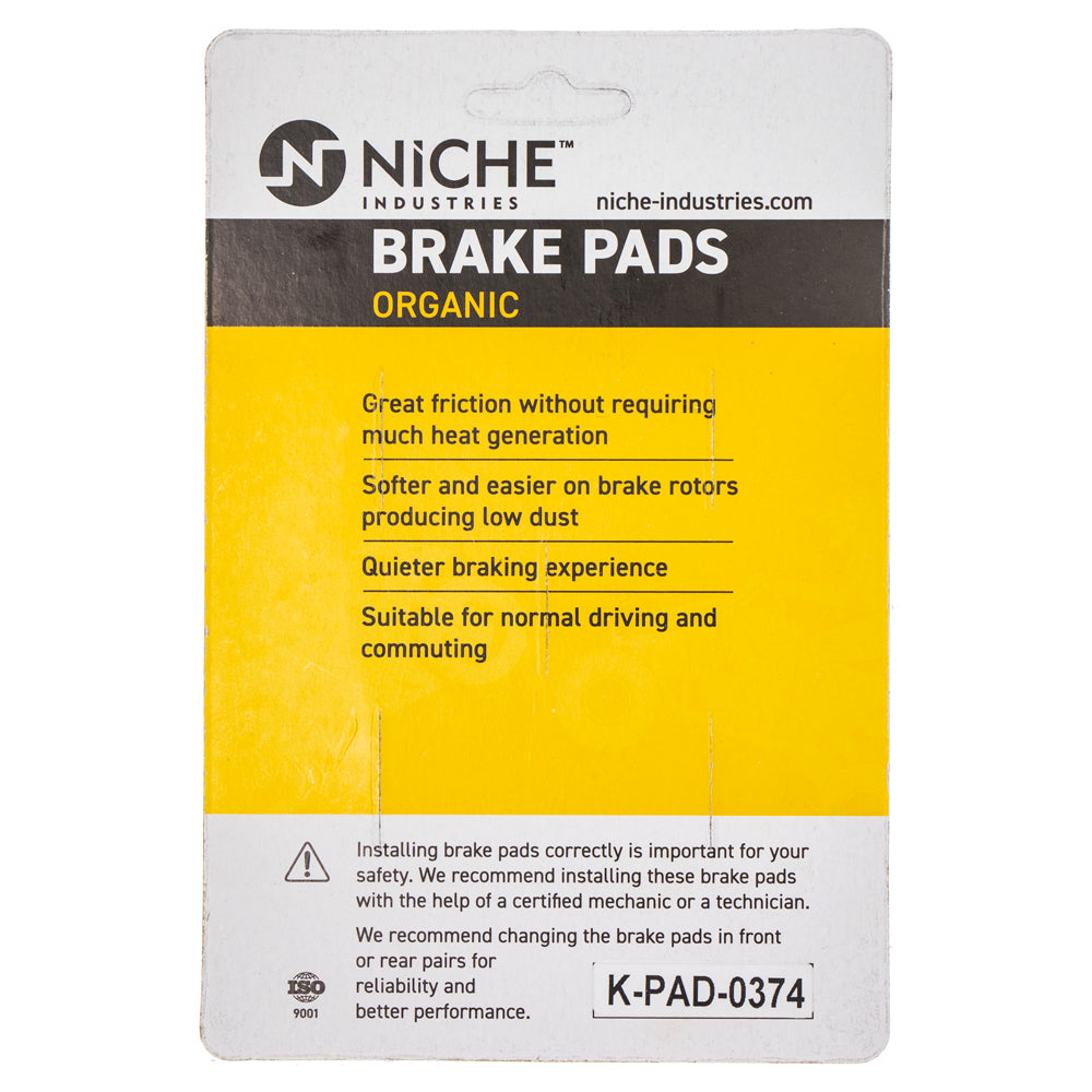 NICHE 519-KPA2596D Front Organic Brake Pad Set for zOTHER KTM 640 620