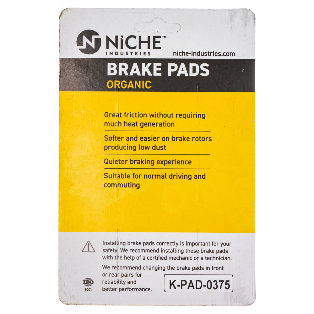 NICHE 519-KPA2597D Front Organic Brake Pad Set for zOTHER KTM FS570