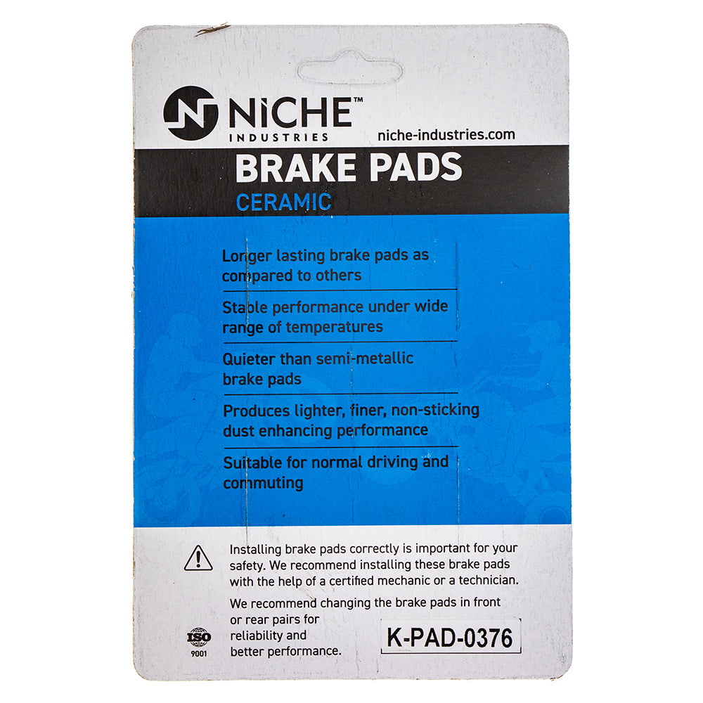 NICHE 519-KPA2598D Rear Ceramic Brake Pad Set for zOTHER Suzuki