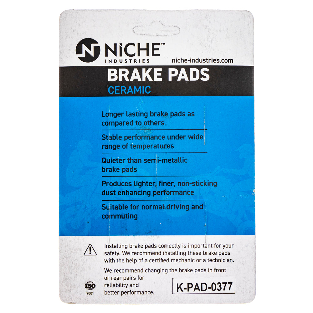 NICHE 519-KPA2599D Rear Ceramic Brake Pad Set for zOTHER Yamaha