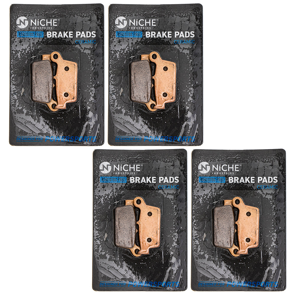 Rear Ceramic Brake Pad Set 4-Pack for zOTHER Yamaha Suzuki Kawasaki Honda YZF YZ426F NICHE 519-KPA2599D