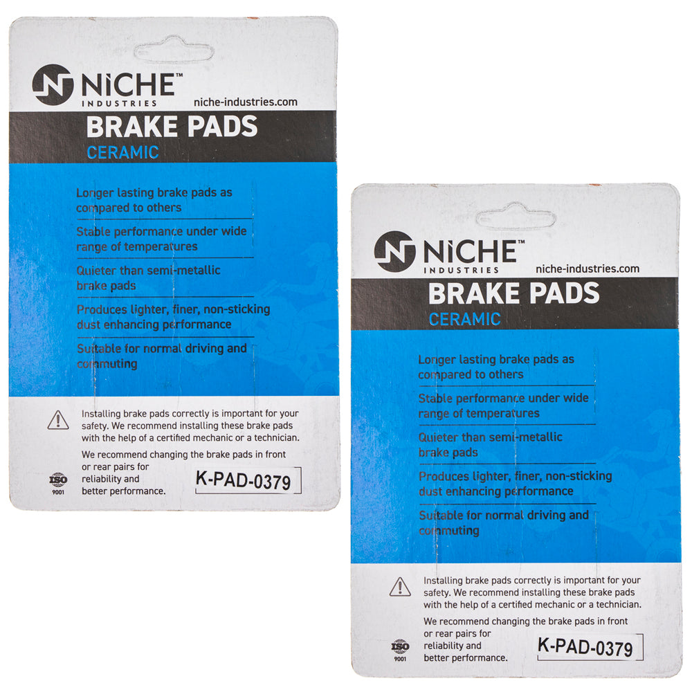 NICHE 519-KPA2591D Brake Pad Set 2-Pack for zOTHER Yamaha Suzuki