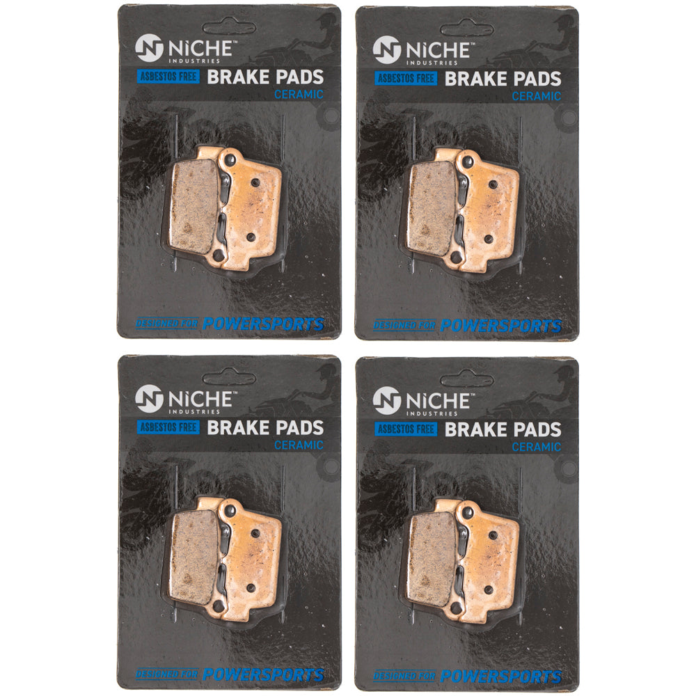 Front & Rear Ceramic Brake Pad Set 4-Pack for zOTHER Yamaha Suzuki Kawasaki YZ450FX YZ450F NICHE 519-KPA2591D