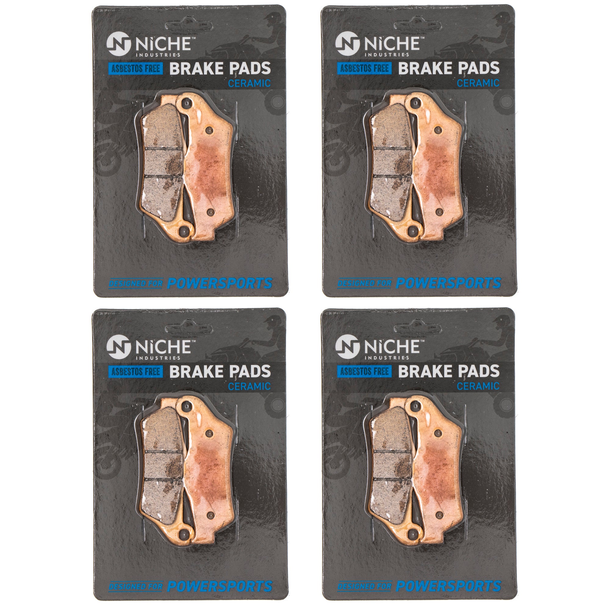 Front & Rear Ceramic Brake Pad Set 4-Pack for zOTHER KTM Harley Davidson Ducati BMW 990 NICHE 519-KPA2503D