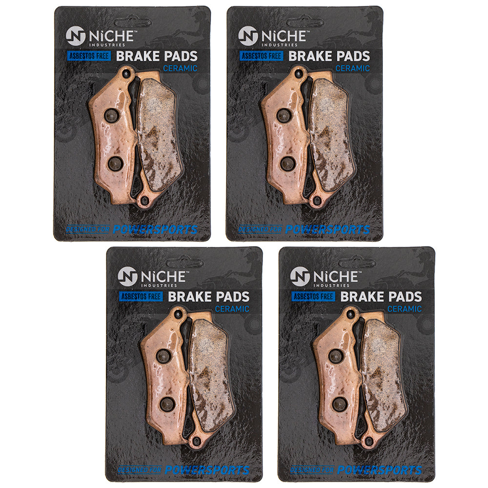 Front & Rear Ceramic Brake Pad Set 4-Pack for zOTHER Victory Triumph Polaris KTM Harley NICHE 519-KPA2505D