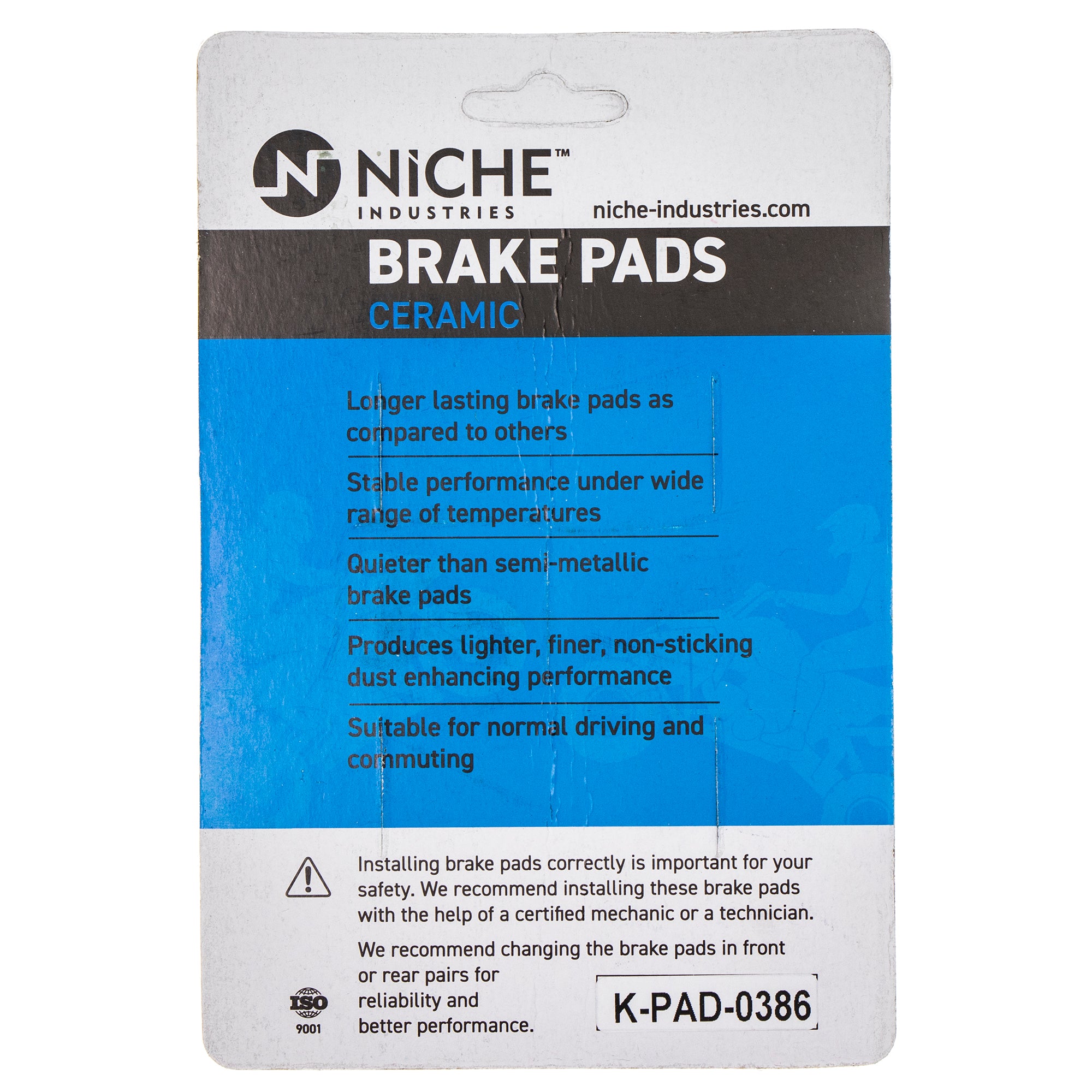 NICHE 519-KPA2508D Front Ceramic Brake Pad Set for Suzuki Kawasaki