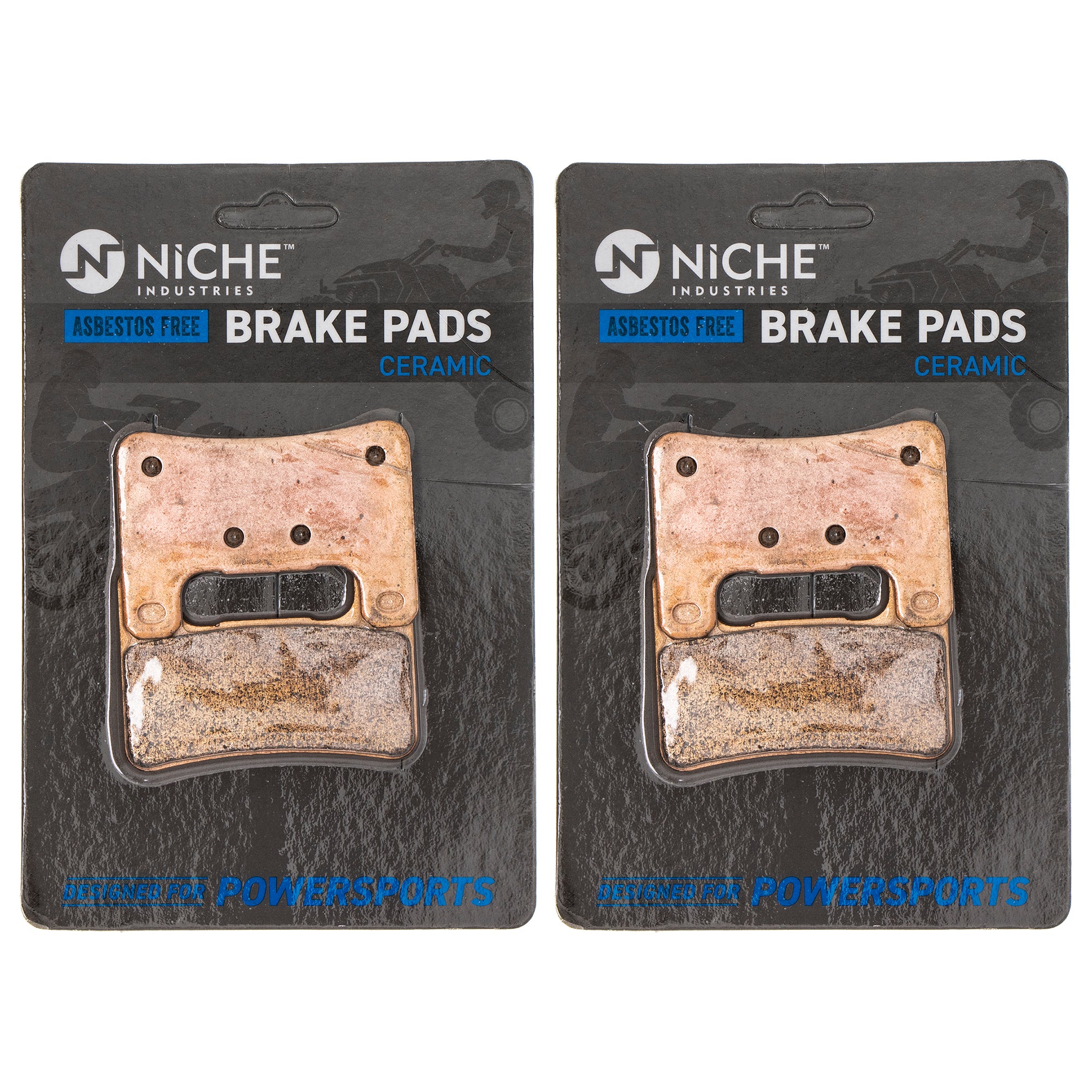 Front Ceramic Brake Pad Set 2-Pack for Suzuki Kawasaki Z900RS Z1000 Vstrom Ninja NICHE 519-KPA2508D