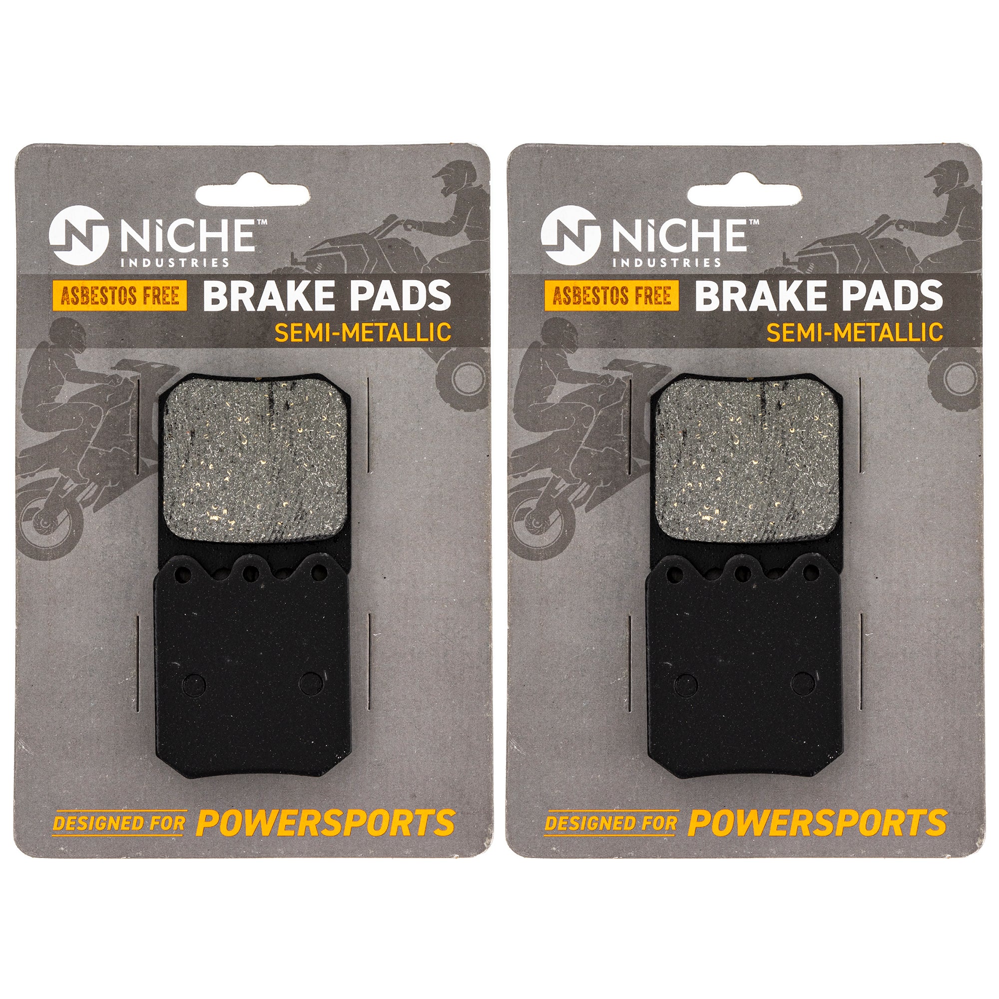 Front Semi-Metallic Brake Pad Set 2-Pack for Arctic Cat Textron Cat 1702-429 0702-229 NICHE 519-KPA2500D