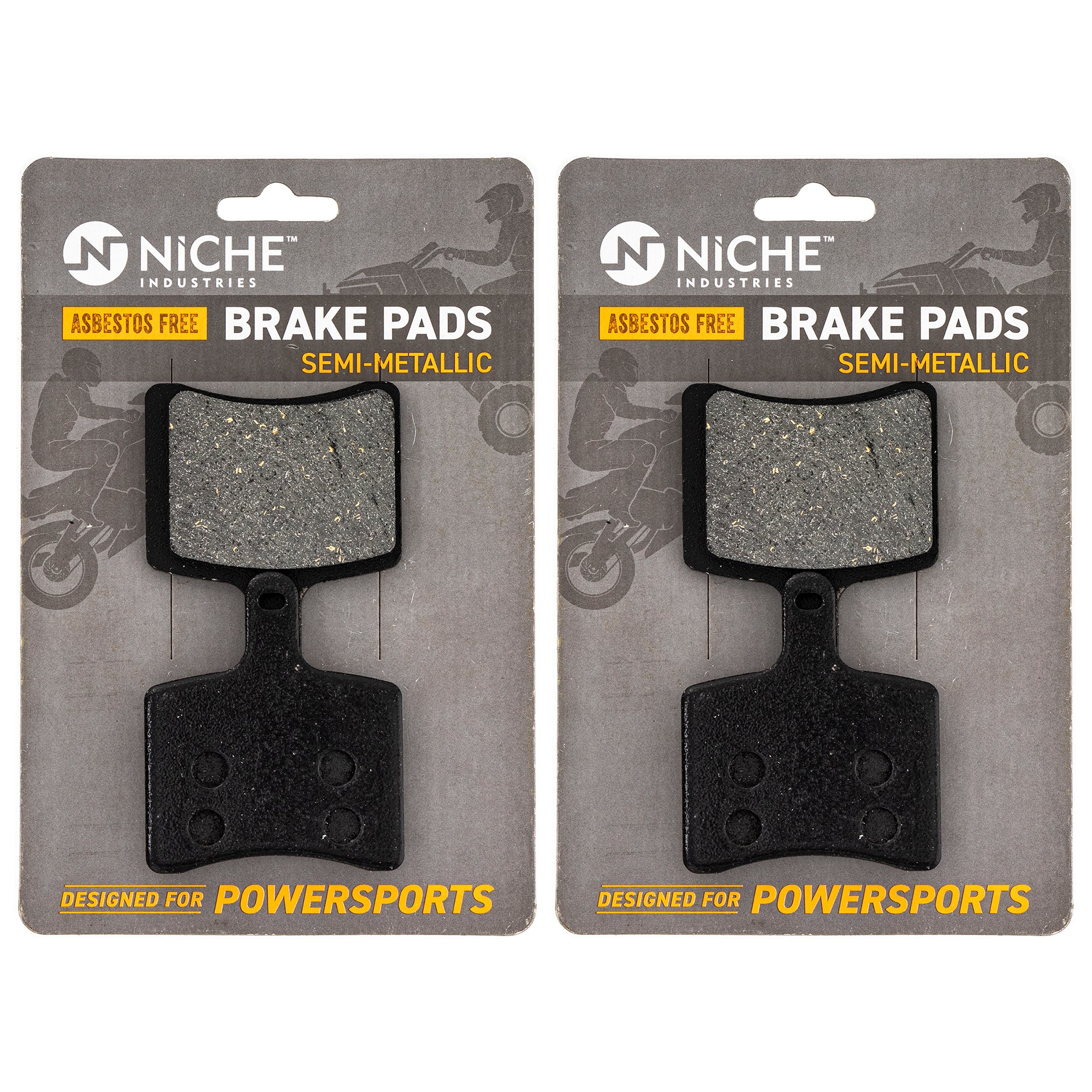 Rear Semi-Metallic Brake Pad Set 2-Pack for zOTHER Arctic Cat Textron Cat 3602-017 NICHE 519-KPA2513D