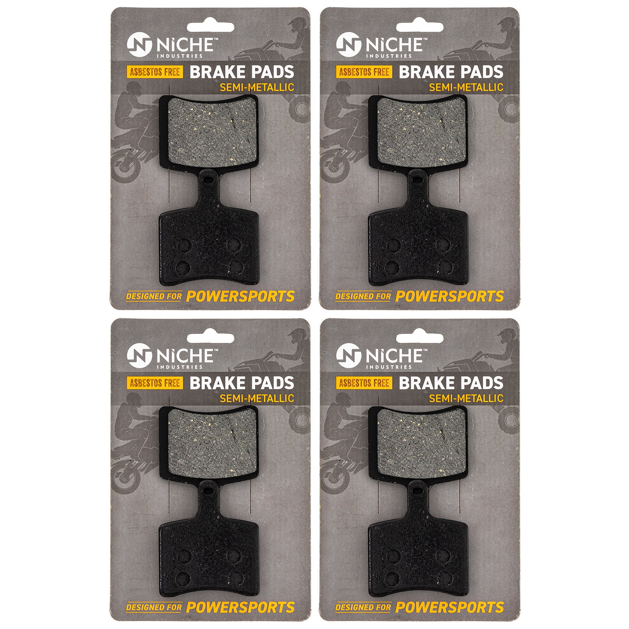 Rear Semi-Metallic Brake Pad Set 4-Pack for zOTHER Arctic Cat Textron Cat 3602-017 NICHE 519-KPA2513D