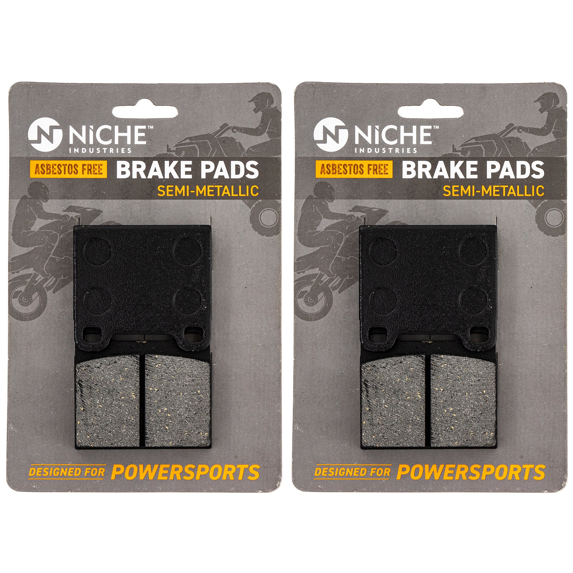 Rear Semi-Metallic Brake Pad Set 2-Pack for zOTHER BRP Can-Am Ski-Doo Sea-Doo Tundra NICHE 519-KPA2516D
