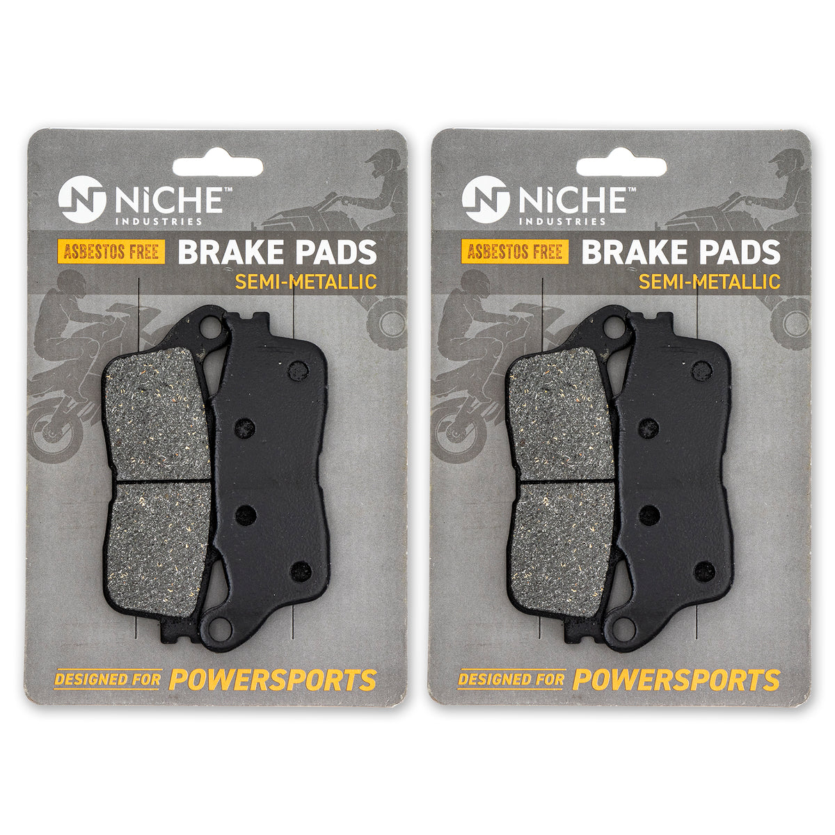 Rear Semi-Metallic Brake Pad Set 2-Pack for zOTHER Honda Interceptor 06430-HN0-A20 NICHE 519-KPA2623D