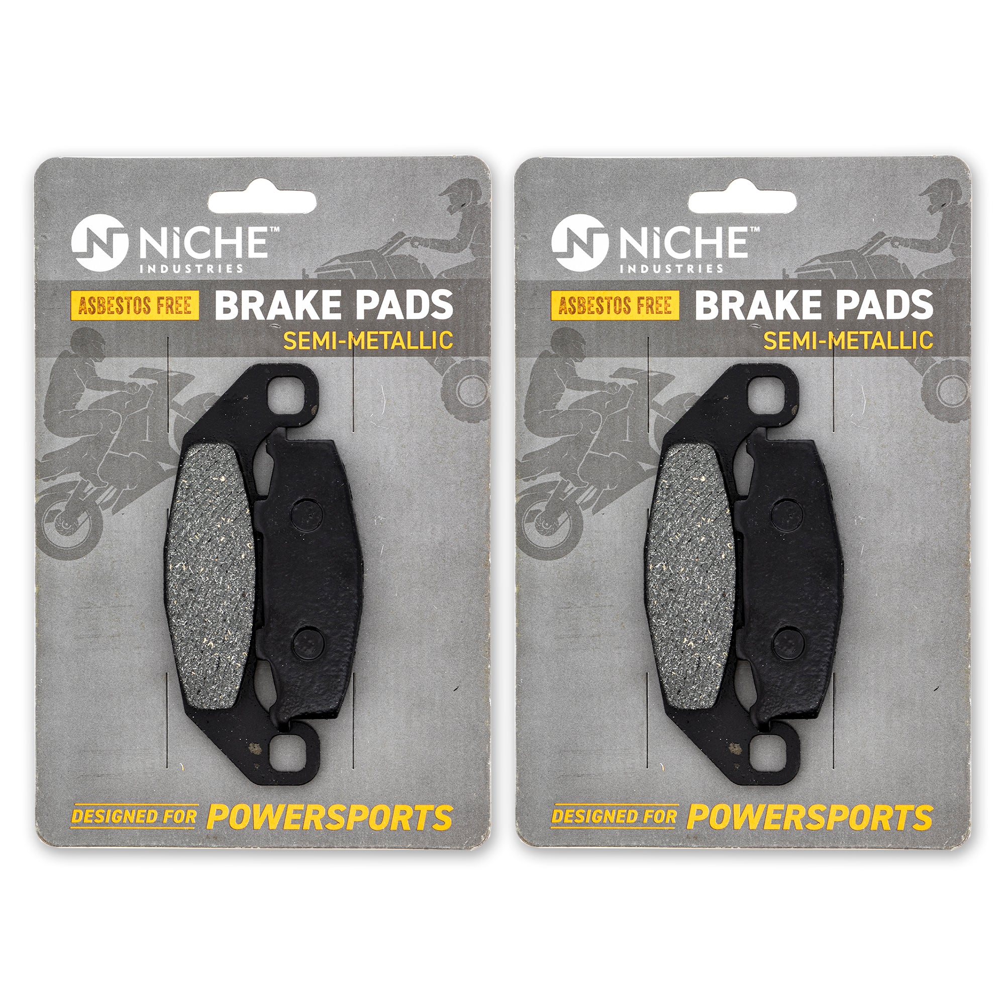 Rear Semi-Metallic Brake Pad Set 2-Pack for zOTHER Kawasaki Ninja 43082-1145 41048-1070 NICHE 519-KPA2625D