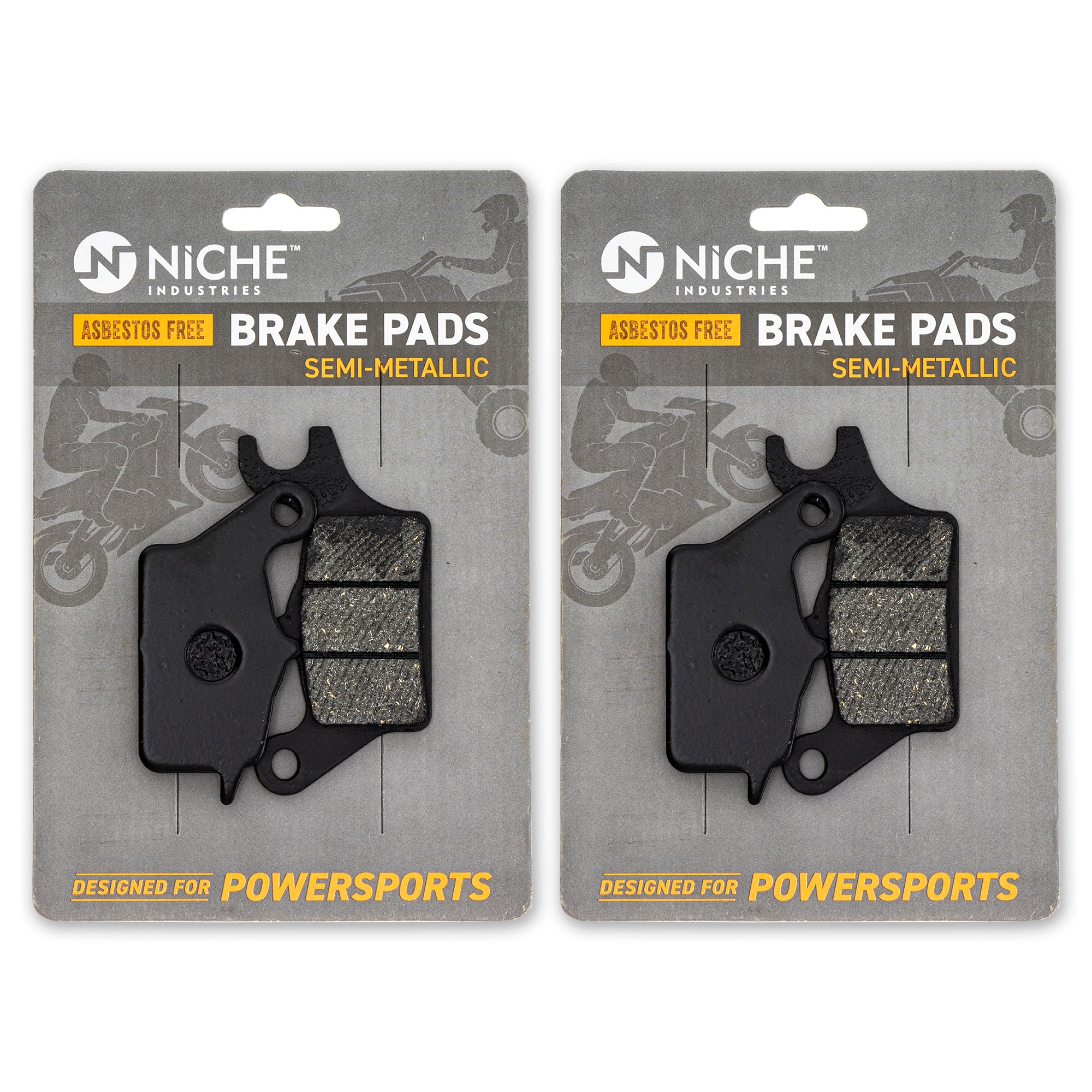Front Semi-Metallic Brake Pad Set 2-Pack for zOTHER KTM Kawasaki Z125 41048-1141 NICHE 519-KPA2626D