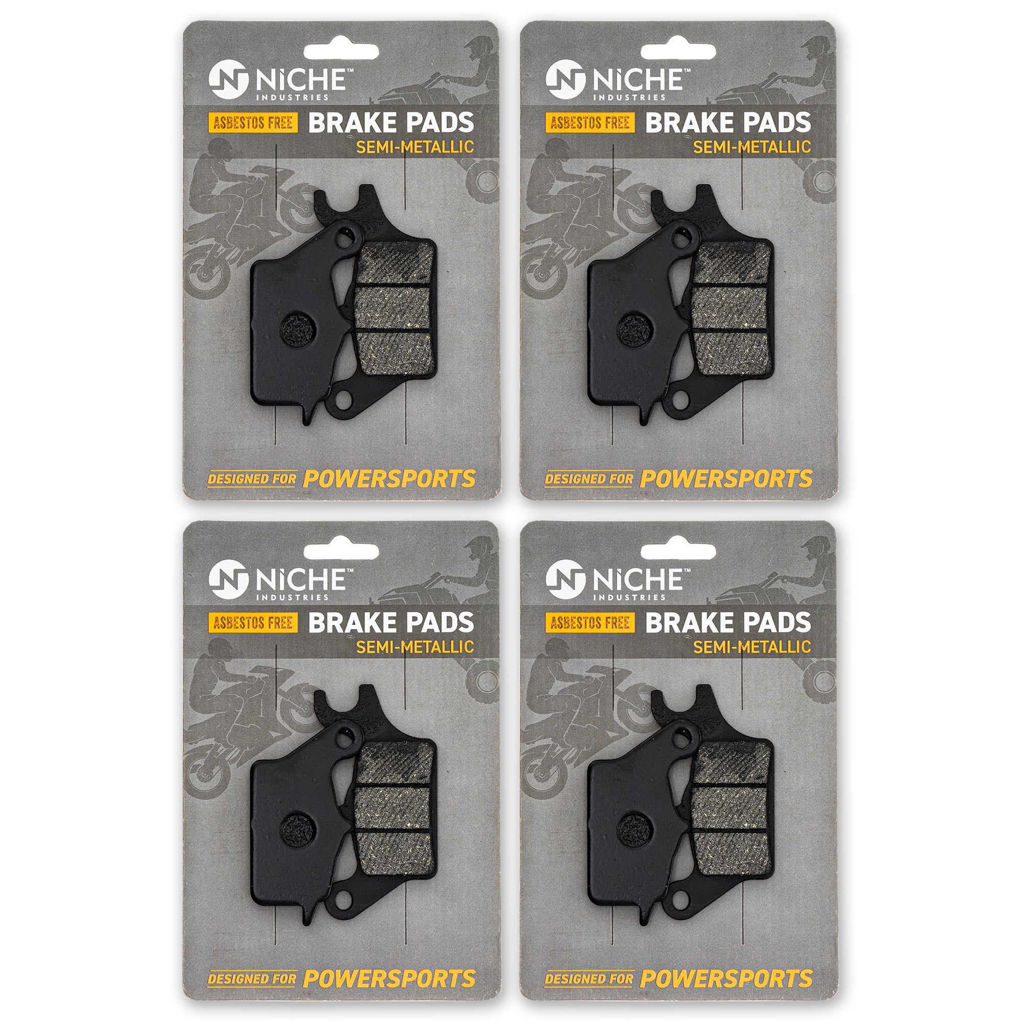 Front Semi-Metallic Brake Pad Set 4-Pack for zOTHER KTM Kawasaki Z125 Mojave KZ250 KZ200 NICHE 519-KPA2626D