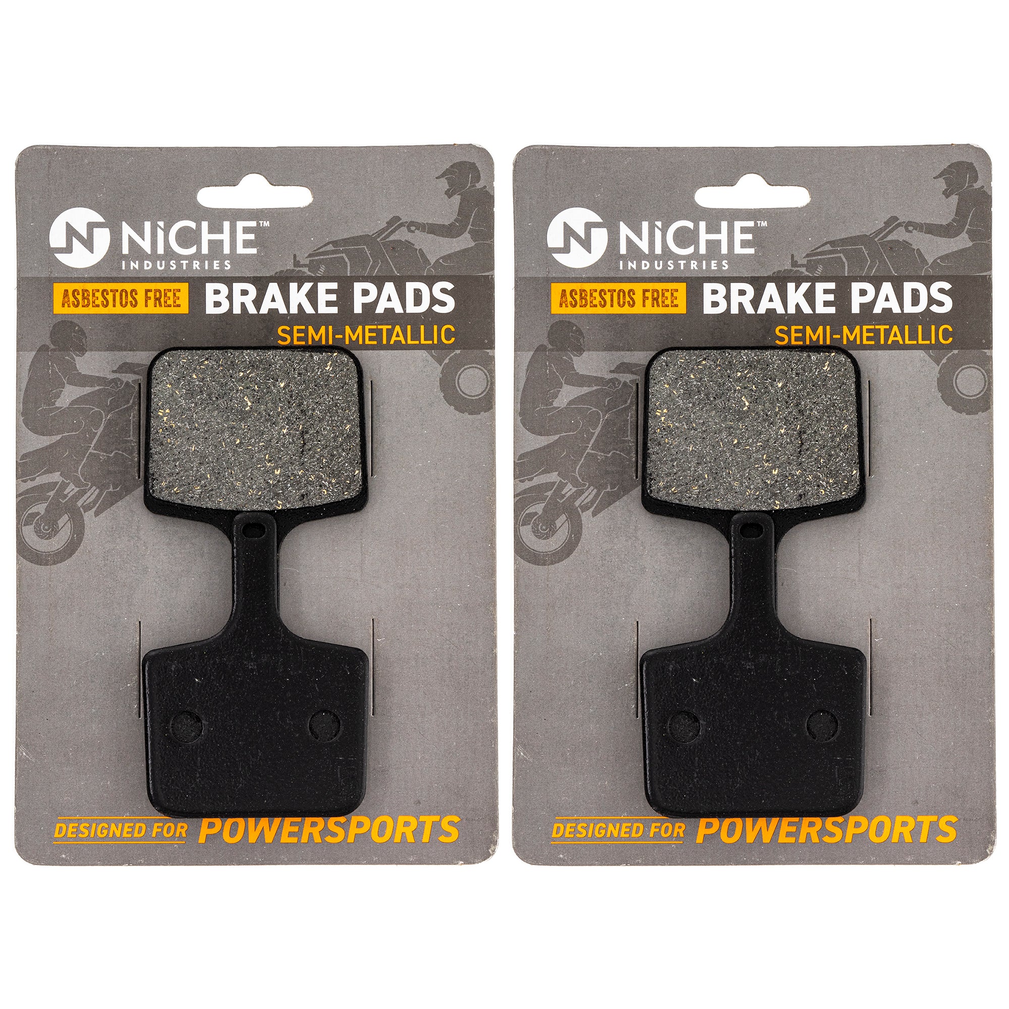 Rear Semi-Metallic Brake Pad Set 2-Pack for Polaris XC Trail Touring Switchback 2202202 NICHE 519-KPA2629D