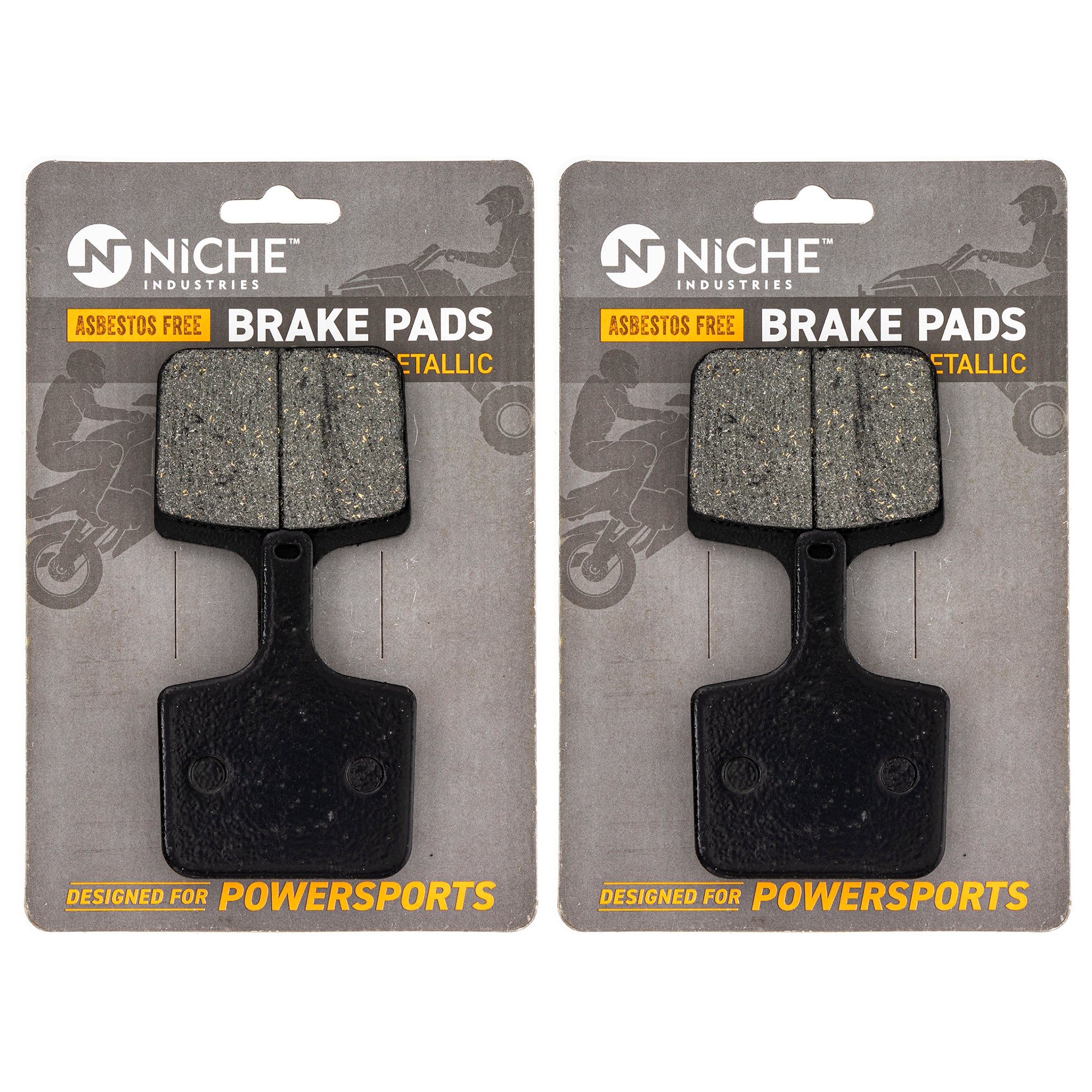 Rear Semi-Metallic Brake Pad Set 2-Pack for Polaris Voyager Switchback SKS Rush 2205500 NICHE 519-KPA2621D