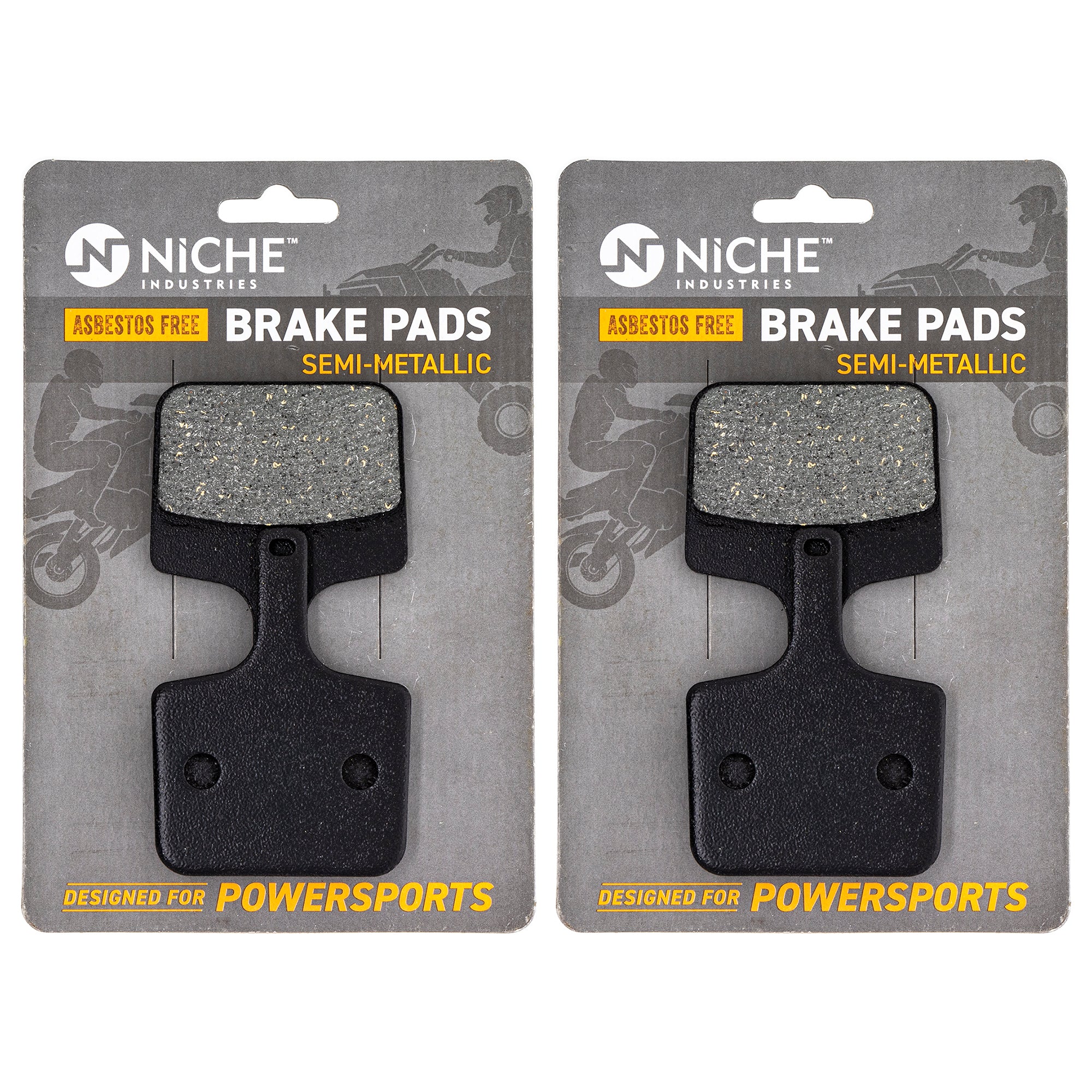 Rear Semi-Metallic Brake Pad Set 2-Pack for Polaris WideTrak 2203532 NICHE 519-KPA2634D