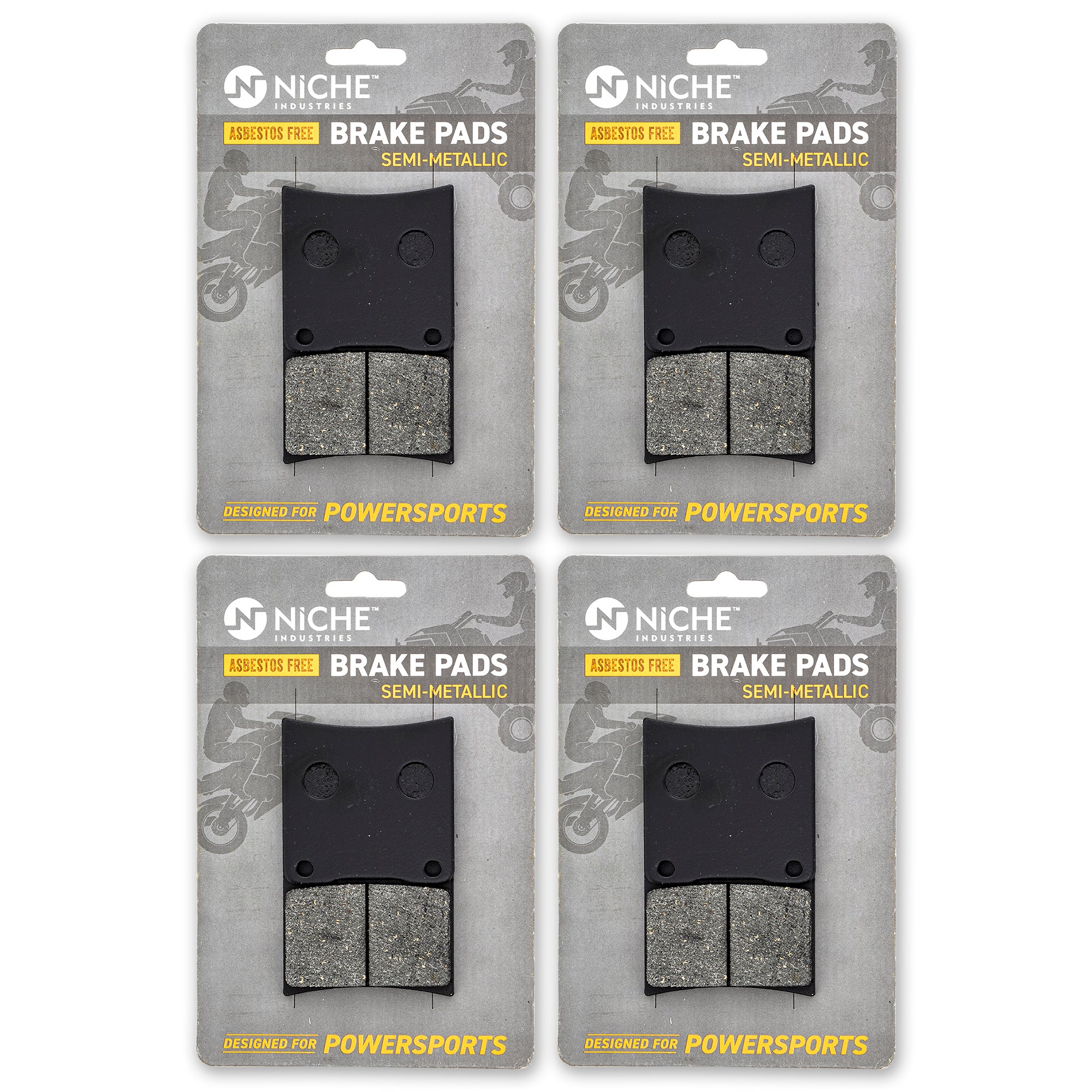 Front Semi-Metallic Brake Pad Set 4-Pack for zOTHER VX800 Katana 54401-43840 64400-04811 NICHE 519-KPA2636D