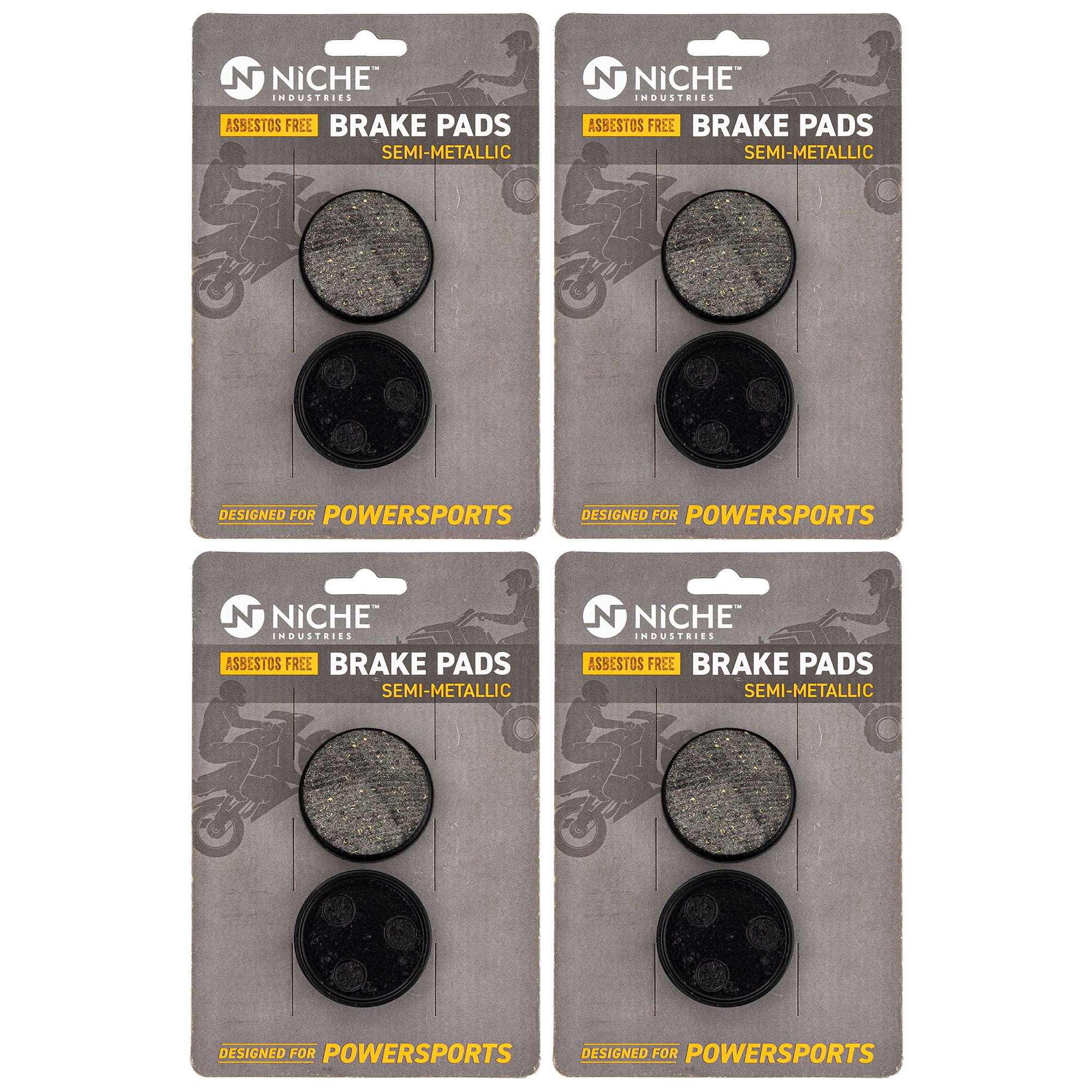 Rear Semi-Metallic Brake Pad Set 4-Pack for zOTHER Yamaha XLV VMax VK540 Venture NICHE 519-KPA2639D